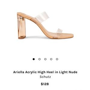 SCHUTZ Ariella Acrylic High Heel in Light Nude